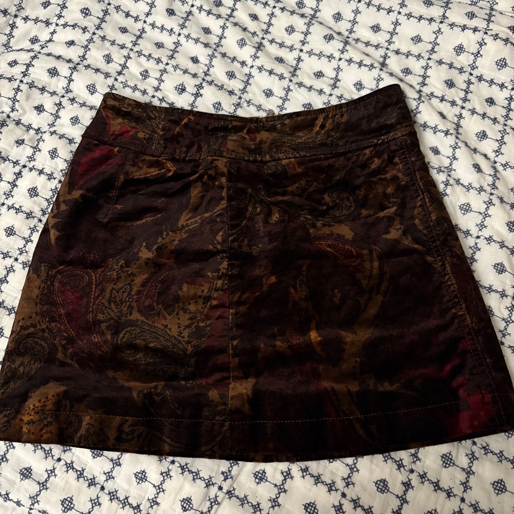 Free People Multicolor Paisley Mini Skirt
